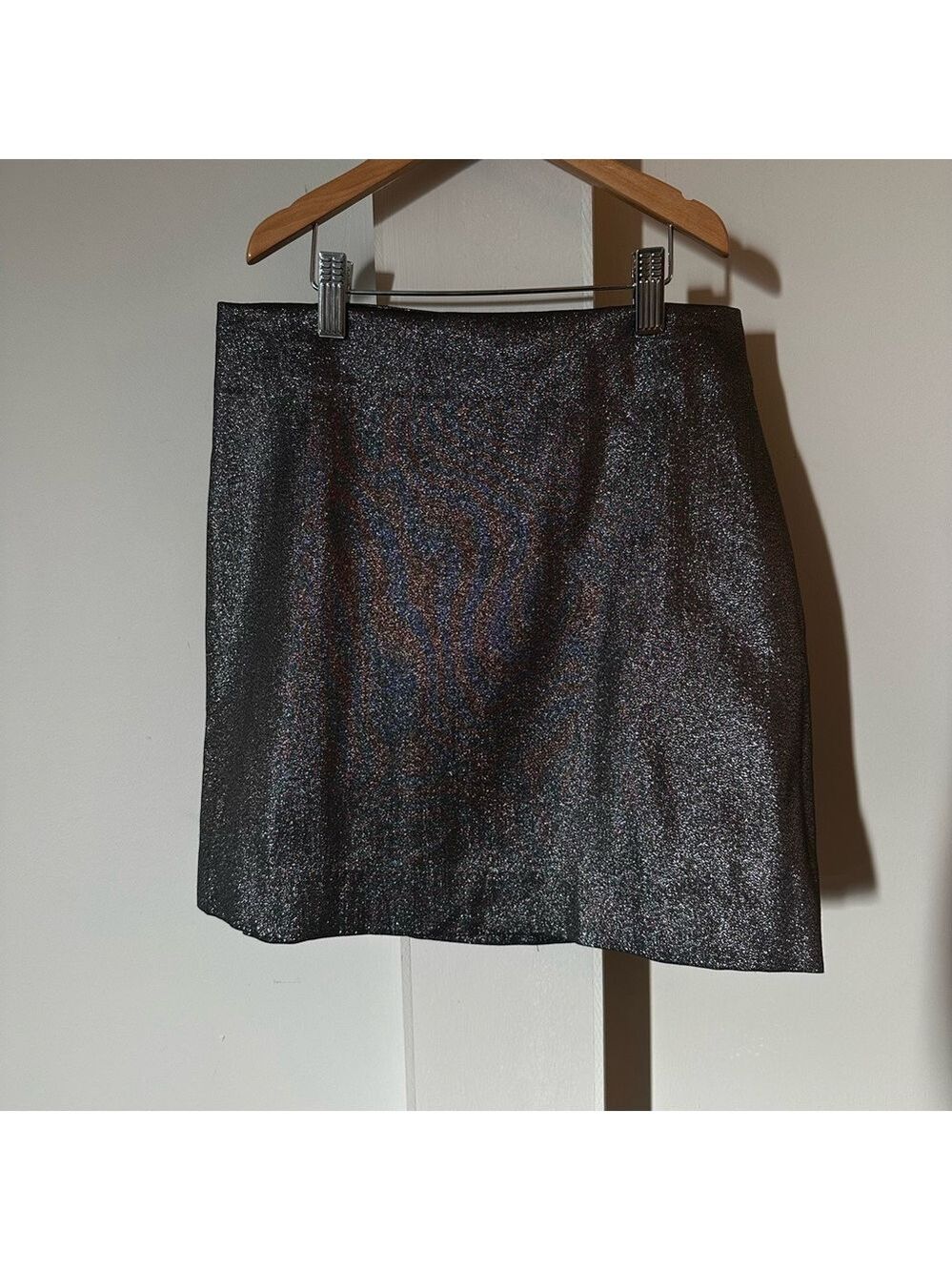 & OTHER STORIES Metallic Mini Skirt Pewter, Minimalist, Holiday party, sz EU 36 - Picture 7 of 10